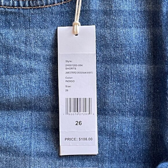 VINEYARD VINES Jamie Striped Grosgrain Denim Shorts, Size 26 - NWT - Picture 5 of 5